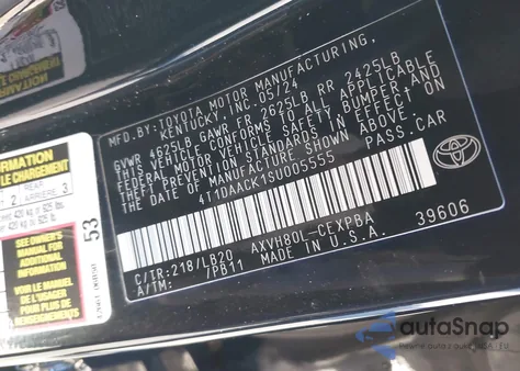 2025 Toyota Camry Xse z USA, uszkodzony, nr VIN 4T1DAACK1SU005555